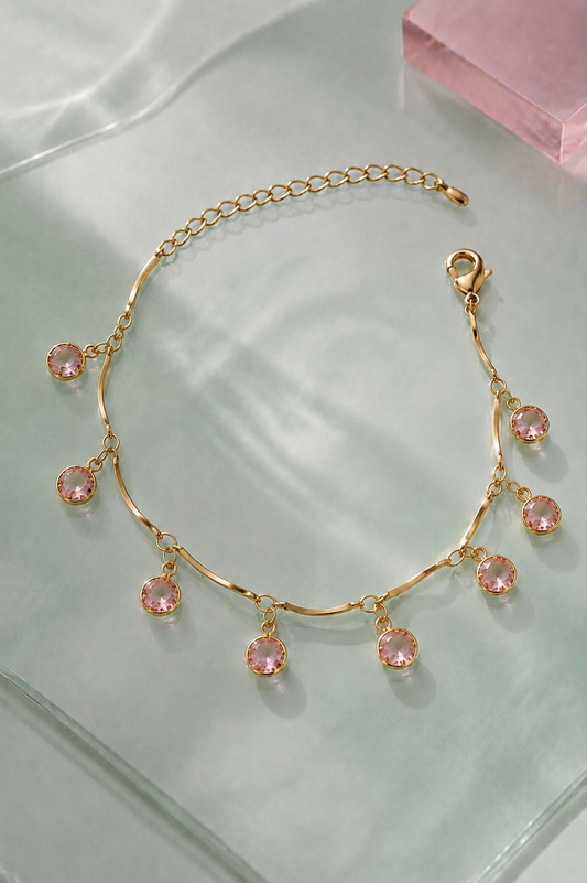 Pulsera Cristal Rosa