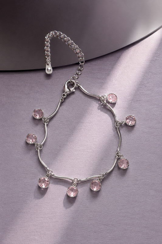 Pulsera Cristal Rosa